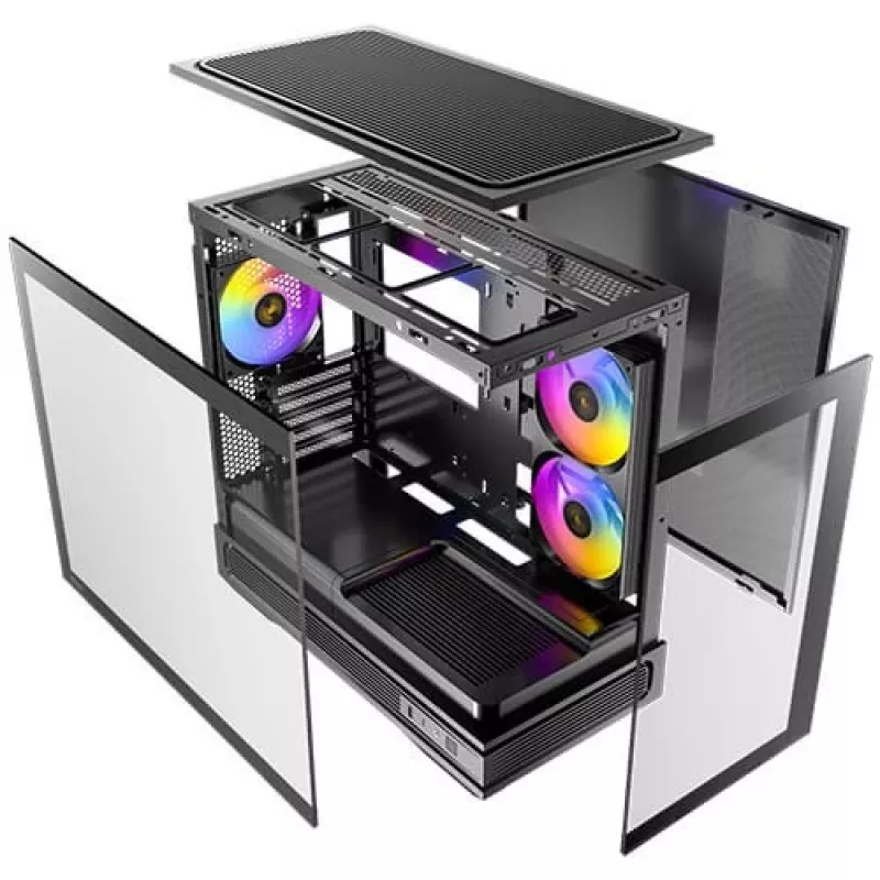 Obudowa Antec Mini C2M ARGB M-ATX/M-ITX bez zasilacza czarna detaliczna