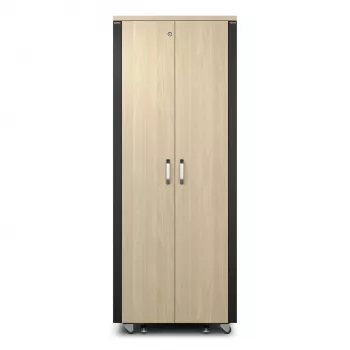 APC NetShelter - Szafa (pozioma) - dźwiękoszczelna - AC 230 V - klon - 38U - 48,3 cm (19 cali)