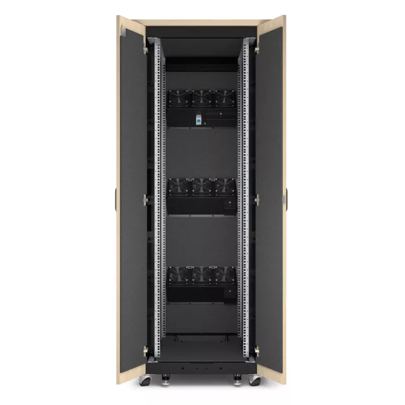 APC NetShelter - Szafa (pozioma) - dźwiękoszczelna - AC 230 V - klon - 38U - 48,3 cm (19 cali)