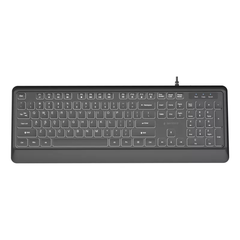 Klawiatura multimedialna USB ENG/CZARNA KB-UML-04 Gembird