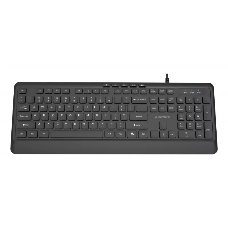 Klawiatura multimedialna USB ENG/CZARNA KB-MCH-05 Gembird