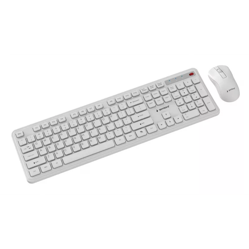 Klawiatura +MYSZ Bezprzewodowa ENG/BIAŁA KBS-WPS-01-W Gembird