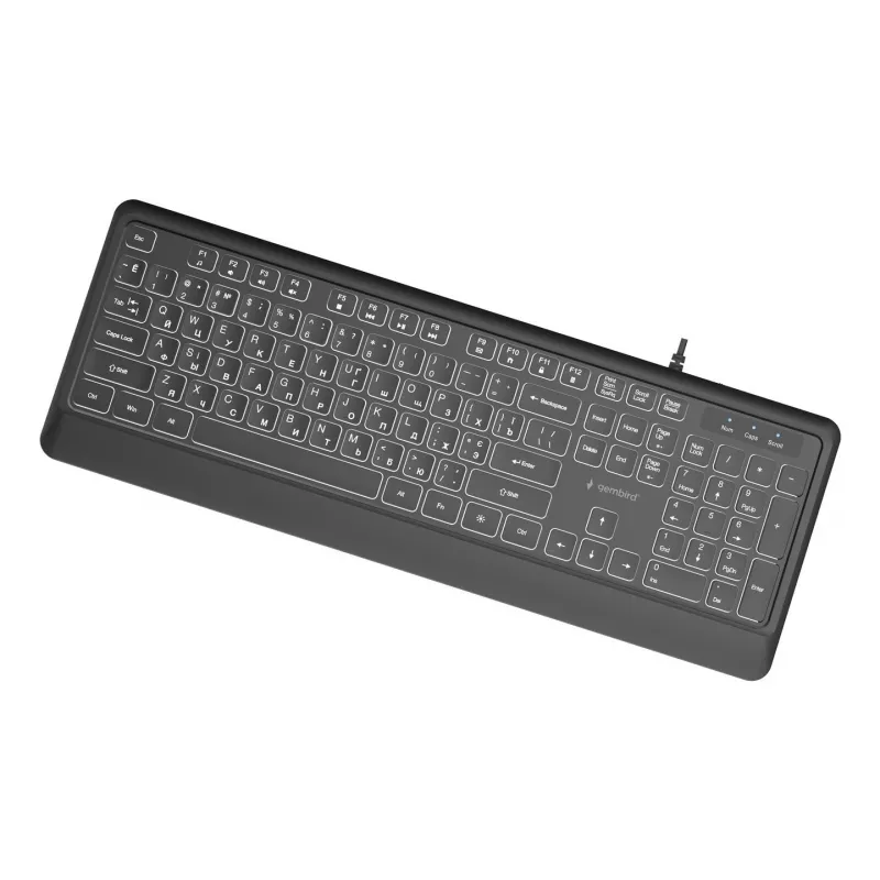 Klawiatura multimedialna USB CYRYLICA/CZARNA KB-UML-04-CYRL Gembird
