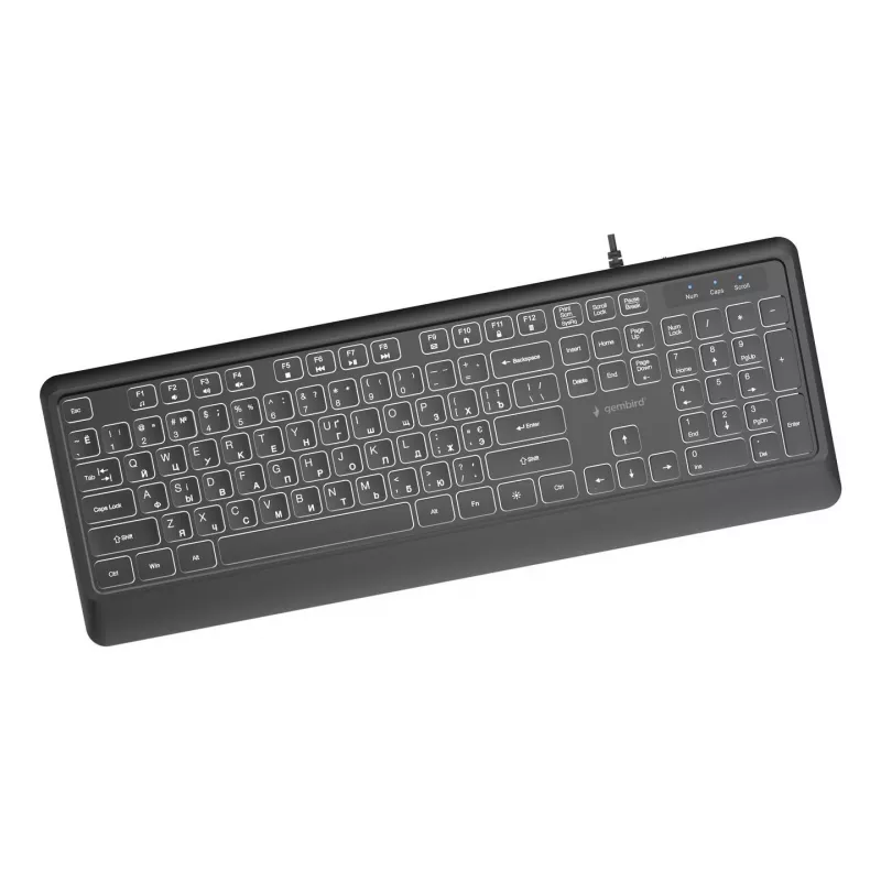 Klawiatura multimedialna USB CYRYLICA/CZARNA KB-UML-04-CYRL Gembird