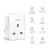 TP-Link Tapo Mini Inteligentne Gniazdko Wi-Fi, Do Wewnątrz, Białe, Dom, Poliwęglan (PC), Status, CE, RoHS