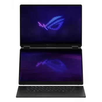 ASUS ROG Zephyrus Duo GX651AX-SR005X Intel Core Ultra 9 386H Hybrid (2-w-1) 40.6 cm (16 cali) Dotykowy WQXGA+ 64 GB LPDDR5x-SDRAM 2 TB SSD NVIDIA GeForce RTX 5090 Wi-Fi 7 (802.11be) Windows 11 Pro Szary