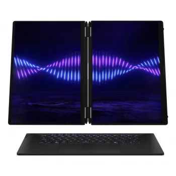 ASUS ROG Zephyrus Duo GX651AX-SR005X Intel Core Ultra 9 386H Hybrid (2-w-1) 40.6 cm (16 cali) Dotykowy WQXGA+ 64 GB LPDDR5x-SDRAM 2 TB SSD NVIDIA GeForce RTX 5090 Wi-Fi 7 (802.11be) Windows 11 Pro Szary