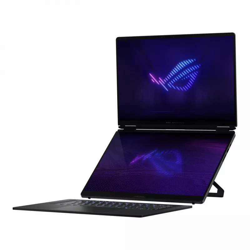 ASUS ROG Zephyrus Duo GX651AX-SR005X Intel Core Ultra 9 386H Hybrid (2-w-1) 40.6 cm (16 cali) Dotykowy WQXGA+ 64 GB LPDDR5x-SDRAM 2 TB SSD NVIDIA GeForce RTX 5090 Wi-Fi 7 (802.11be) Windows 11 Pro Szary