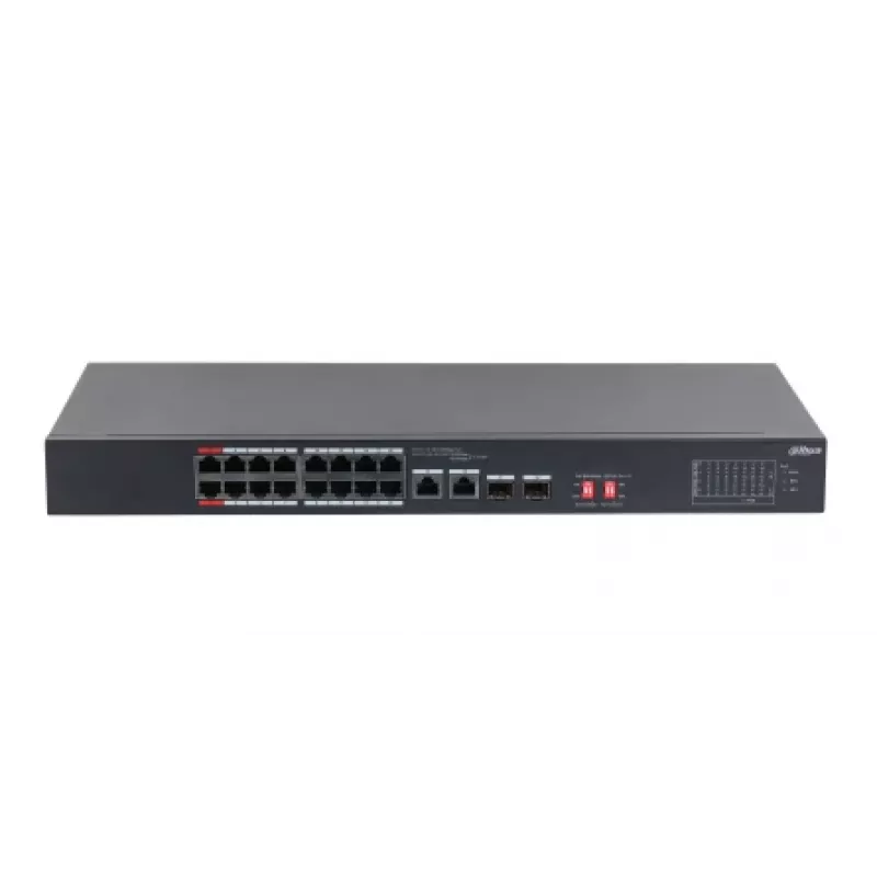 Dahua Technology PoE S3218-16ET-135 przełącznik sieciowy Niezarządzalny L2 Gigabit Ethernet (10/100/1000) Power over Ethernet (PoE) 1U Czarny