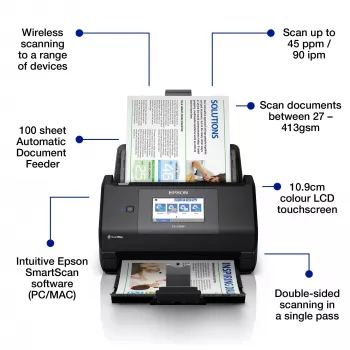 Epson WorkForce ES-590W Skaner arkuszowy 600 x 600 DPI A4 Czarny