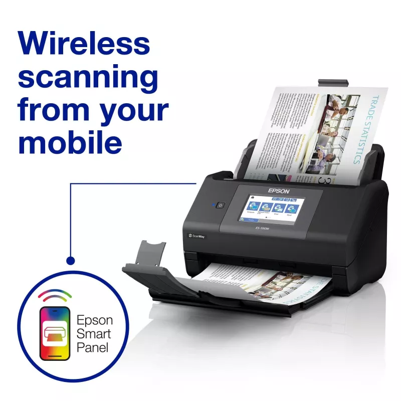 Epson WorkForce ES-590W Skaner arkuszowy 600 x 600 DPI A4 Czarny