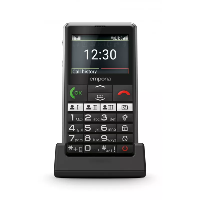 Emporia emporiaPURE-LTE 5,87 cm (2,31 cala) 107 g Czarny Telefon dla seniora