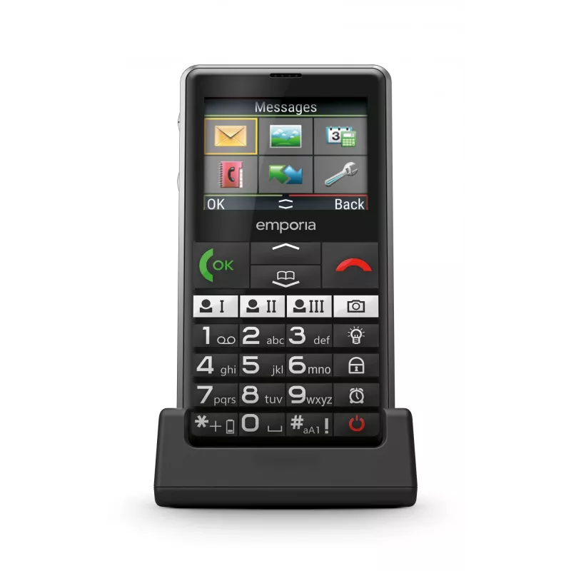 Emporia emporiaPURE-LTE 5,87 cm (2,31 cala) 107 g Czarny Telefon dla seniora