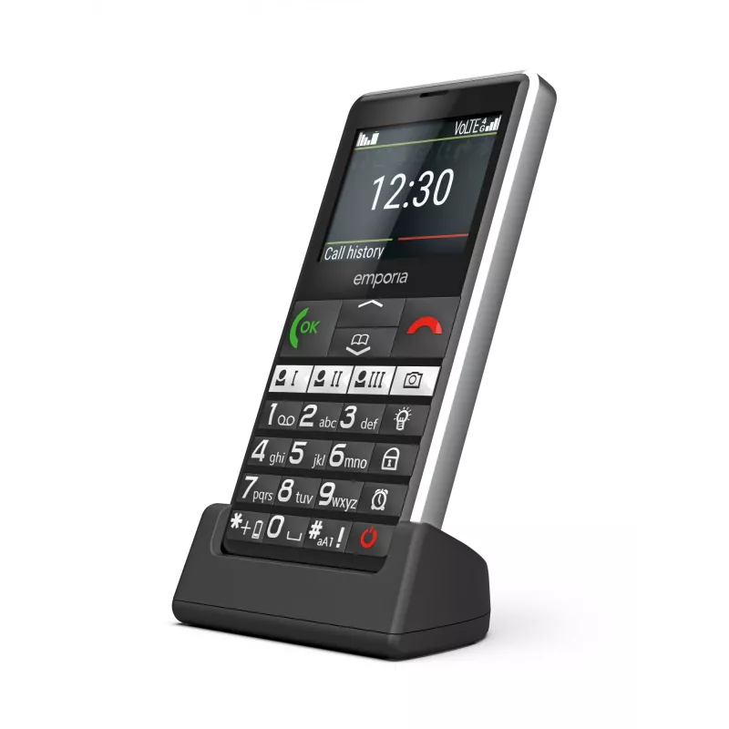 Emporia emporiaPURE-LTE 5,87 cm (2,31 cala) 107 g Czarny Telefon dla seniora