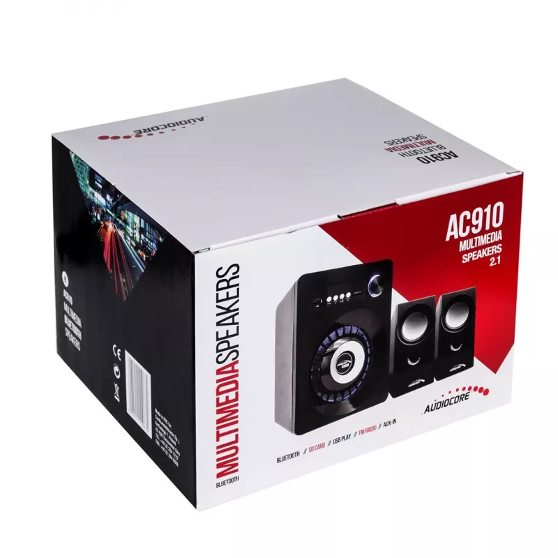 Zestaw głośników Audiocore AC910 10 W PC / Laptop Czarny Bluetooth