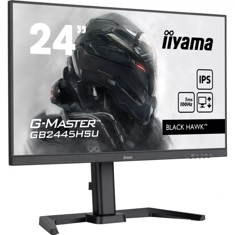 IIYAMA GB2445HSU-B1 G-Master Czarny Hawk 24cale ETE IPS FHD 100Hz 250cd/m2 1ms HDMI DP USB-HUB 2x2.0 Głośniki Czarny Tuner (P)