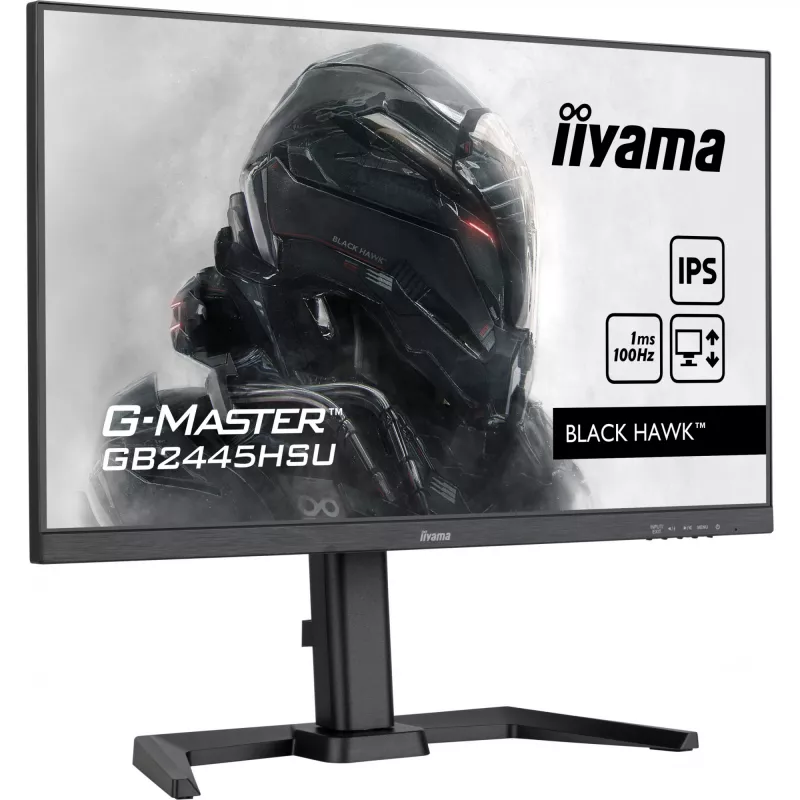 IIYAMA GB2445HSU-B1 G-Master Czarny Hawk 24cale ETE IPS FHD 100Hz 250cd/m2 1ms HDMI DP USB-HUB 2x2.0 Głośniki Czarny Tuner (P)