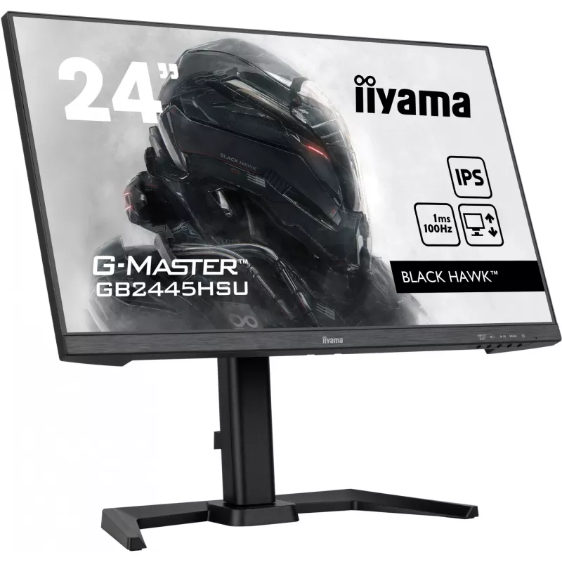 IIYAMA GB2445HSU-B1 G-Master Czarny Hawk 24cale ETE IPS FHD 100Hz 250cd/m2 1ms HDMI DP USB-HUB 2x2.0 Głośniki Czarny Tuner (P)