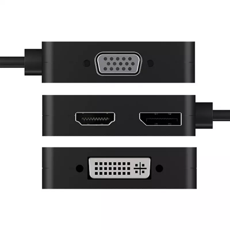 ICY BOX IB-DK1104-C 4w1, HDMI,DP,DVI-D,VGA