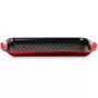 Duża płyta grillowa Le Creuset 47x25x32 wiśniowa