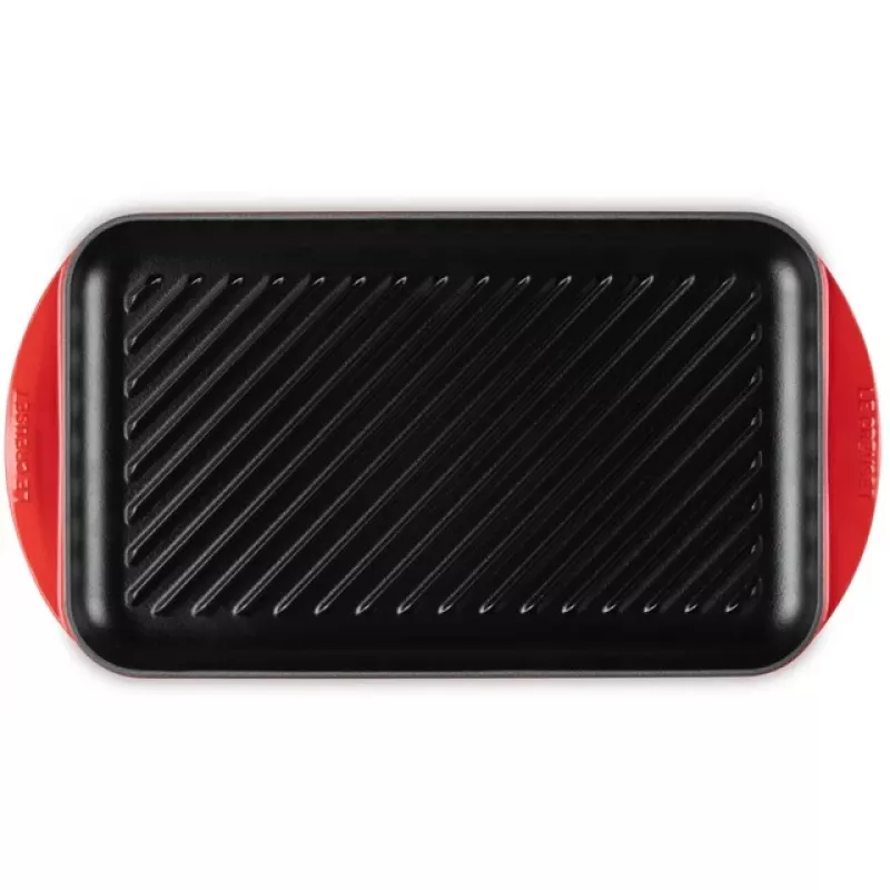 Duża płyta grillowa Le Creuset 47x25x32 wiśniowa
