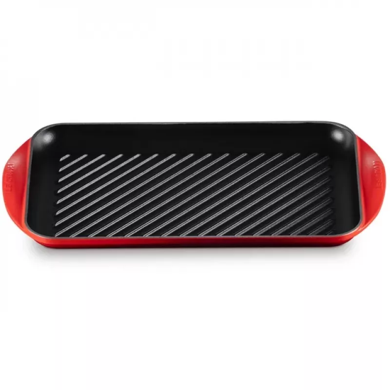 Duża płyta grillowa Le Creuset 47x25x32 wiśniowa