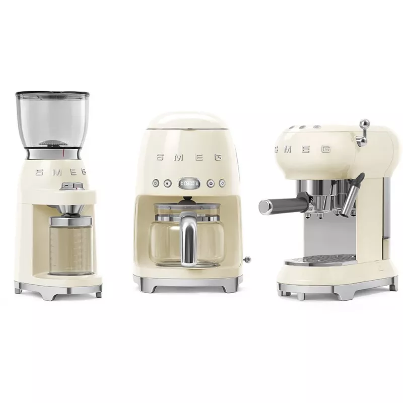 Smeg CGF11CREU Młynek do kawy w stylu lat 50. kremowy