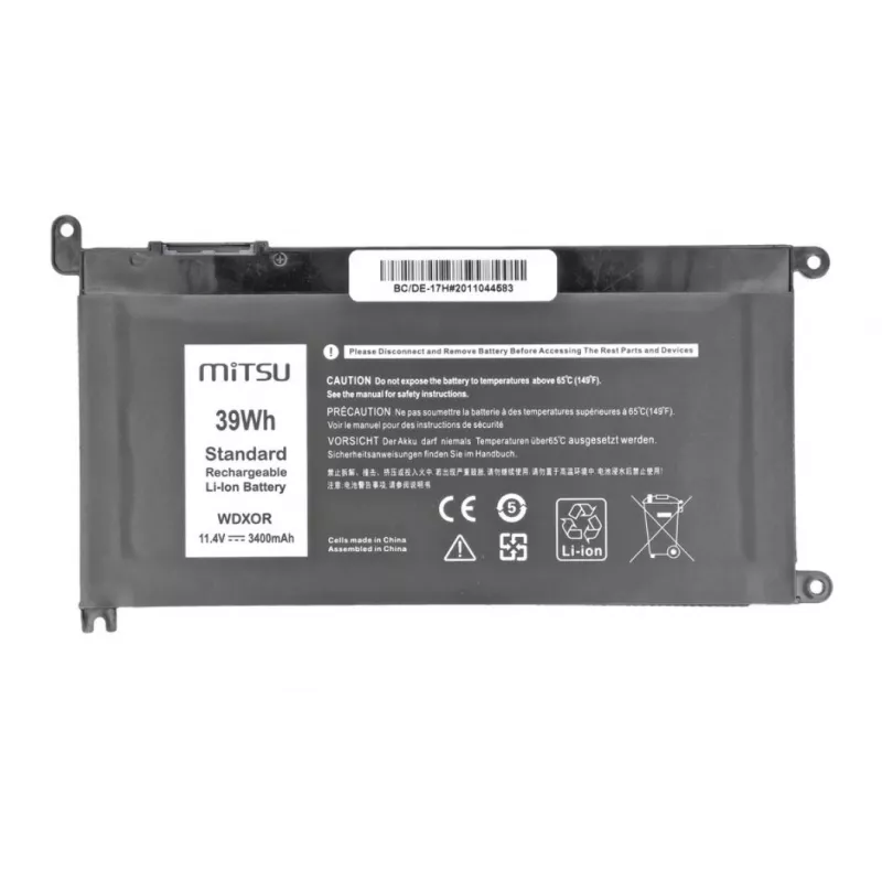 Bateria do DELL Vostro 14 (5468), Inspiron 15 (5568), 3400 mAh (39Wh), 11,4 V