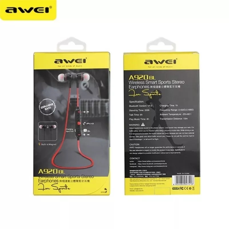Słuchawki Bluetooth stereo A920BL czarne