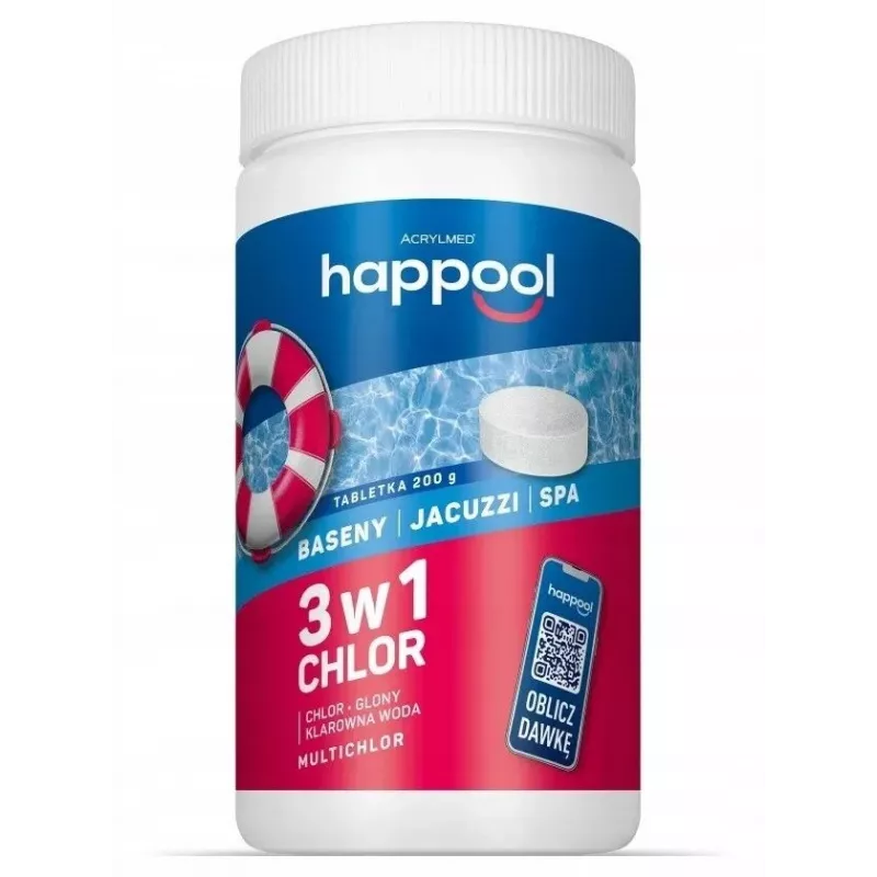 Tabletki chlorowe do basenu Acrylmed MULTICHLOR 3 w 1 1 kg