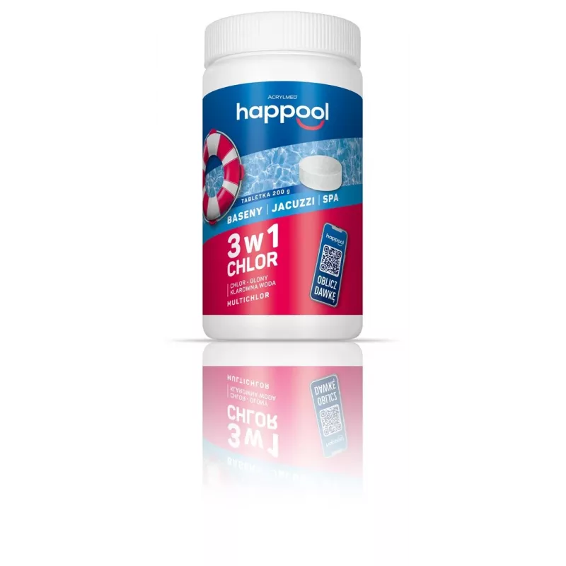 Acrylmed TRIOCHLOR tabletki chloru wolno rozpuszczalne do basenu 1 kg