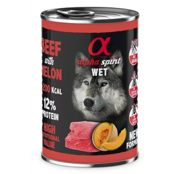ALPHA SPIRIT WET wołowina z melonem - mokra karma dla psów - 400g