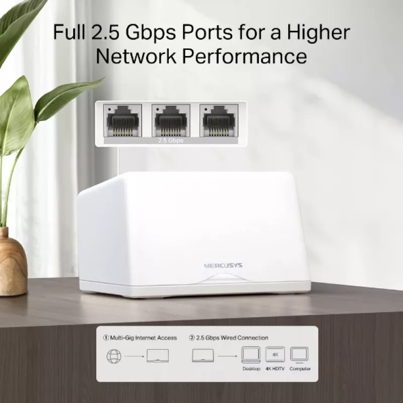 MERCUSYS Halo H47BE, system Halo Mesh Wi-Fi 7, zestaw 2 sztuk