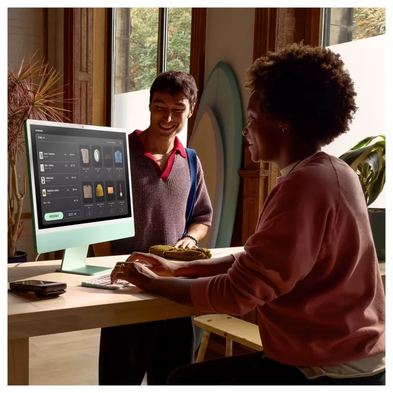 iMac Z1E2 59,62 cm 23,5 cala standardowe szkło M4 8C CPU/8C GPU/16C N.E. 24 GB 256 GB SSD Gbit Eth MM NumKey TID DE srebrny