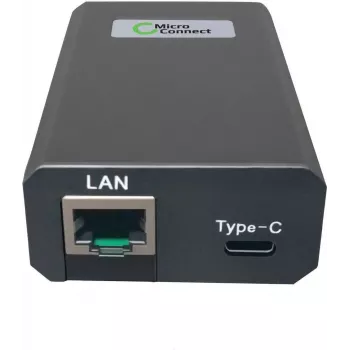 Microconnect POEINJ-25W-USBC - Gigabit Ethernet - 1000 Mbit/s - IEEE 802.3,IEEE 802.3ab,IEEE 802.3u - Cat5,Cat5e,Cat6,Cat6a - 100 m - Czarny (POEINJ-25W-USBC)