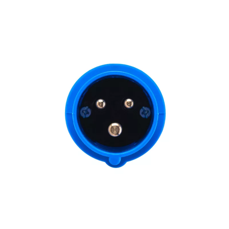 Adapter z czerwonego gniazda CEE 16A 400V 5-biegunowego na niebieską wtyczkę CEE 16A 230V 3P