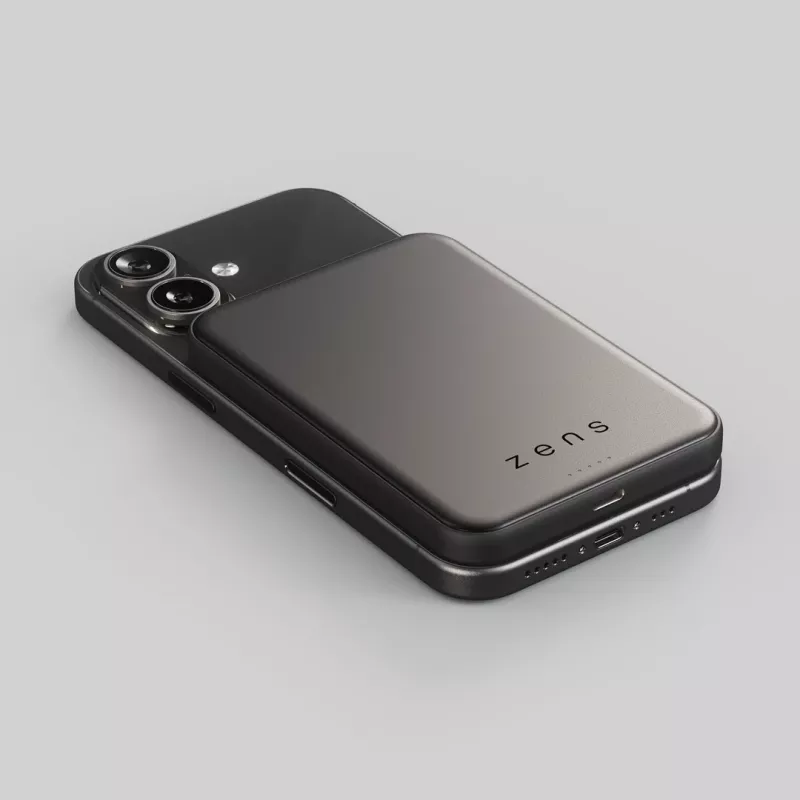 ZENS Pro 2 Semi Solid State Powerbank - Magnetyczny powerbank 10000 mAh kompatybilny z MagSafe i Qi2.2 25W (czarny)