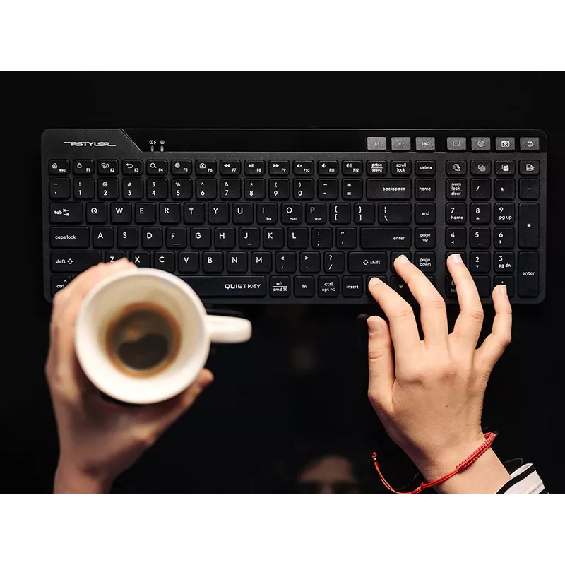 A4Tech Fstyler FBK27C bezprzewodowa mechaniczna klawiatura gamingowa, czarna