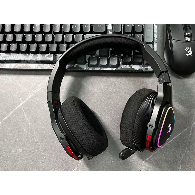 A4Tech 47751 Bloody MR710 RGB Gaming Bezprzewodowy Zestaw Słuchawkowy, Czarny