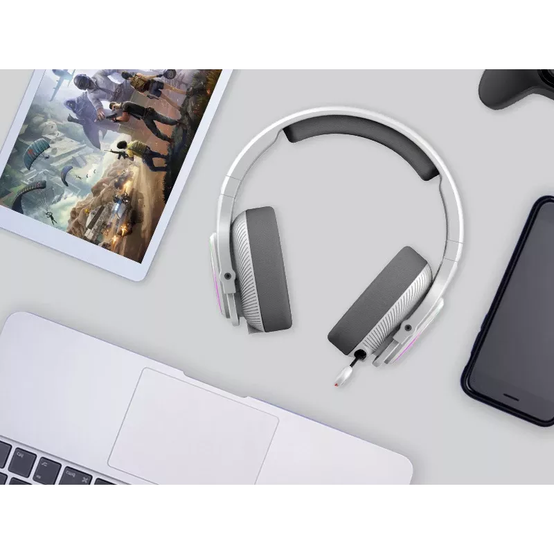 A4Tech 47752 Bloody MR710 RGB Gaming Bezprzewodowy Zestaw Słuchawkowy, Szary