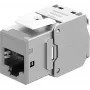 Goobay Keystone-Module RJ45 CAT 6A, STP, cienki, Light szary (77946)