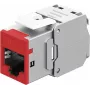 Moduł Keystone Goobay RJ45 CAT 6A, STP, cienki, czerwony (77948)