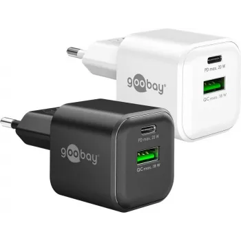 Goobay 20 W USB-C PD GaN Dual-Fast Charger Nano czarny (79620)