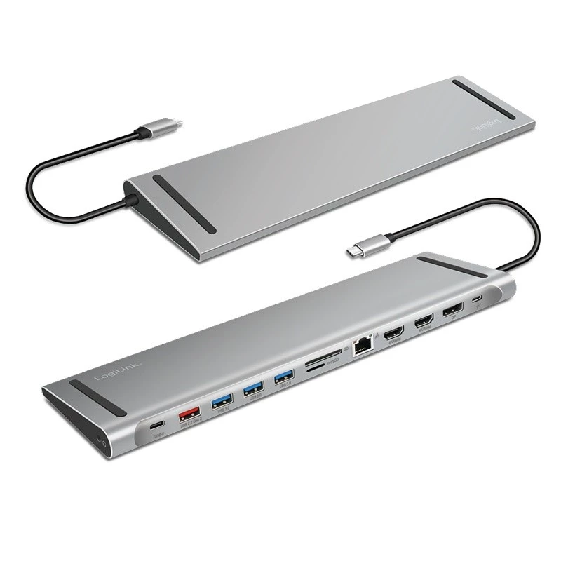 Stacja dokująca USB 3.2 USB-C, 12 portów, PD