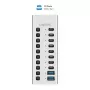 Hub USB 3.2 Gen1 10 portów USB-A/C, przełącznik włącz/wyłącz
