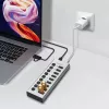 Hub USB 3.2 Gen1 10 portów USB-A/C, przełącznik włącz/wyłącz