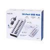 Hub USB 3.2 Gen1 10 portów USB-A/C, przełącznik włącz/wyłącz