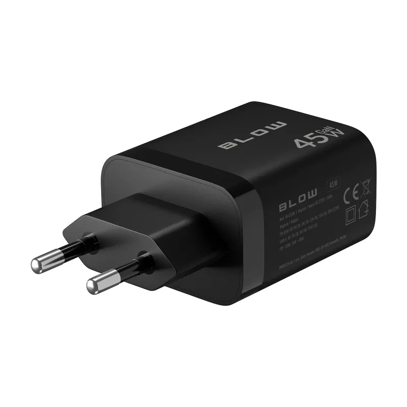Ładowarka ścienna USB-A USB-C PD 45W + kabel