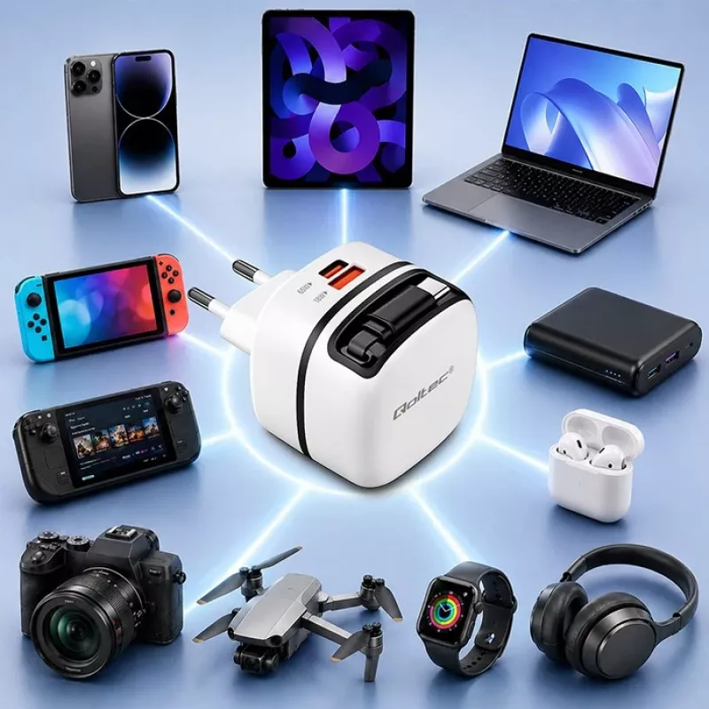 Ładowarka USB C 65W GaN PPS 5V 20V 3A 3.25A