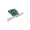 Karta sieciowa PCI Express x1 -> 2x USB-C 3.2 Gen 2x1 z diodą LED, niski profil